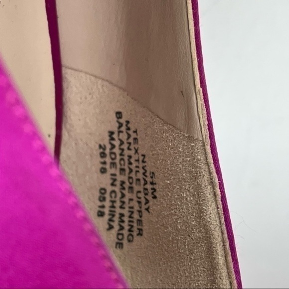 Nine West Nwabay Women’s Size 5.5 Pink Satin Pointed Toe Loafers - Picture 10 of 11